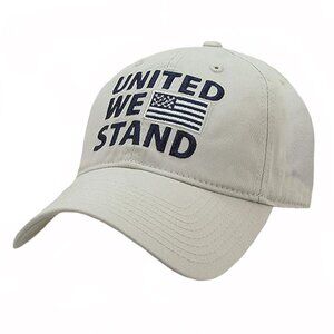 Rapid Dominance Polo Style USA United We Stand Flag Baseball Cap Beige Buckle